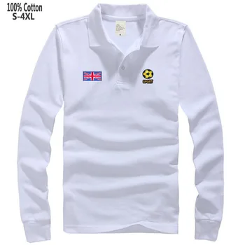 

100% Cotton High quality Spring Autumn Long sleeve Mens polos shirts Casual Brand polos homme Fashion clothes lapel mens tops