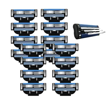 

TFLYSHAVE Furious 3 Men 16pcs for Mache 3 Shaver Razor Blade for Men Facial Shaving 3 Layer Blade Safety Razor