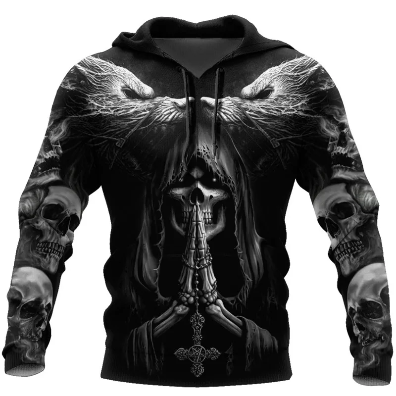 

Fashion autumn Skull Tattoo camouflage 3D full print unisex zipper hoodie fashion Harajuku street casual hoodie pullover