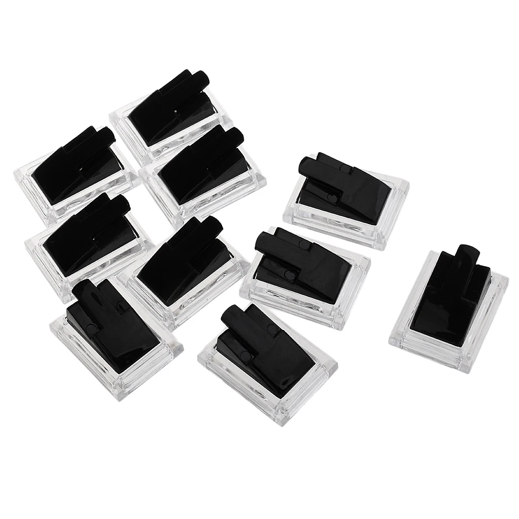 Pack of 10 Plastic Ring Display Stand Organiser Packing Jewelry Accessory for Women Ladies