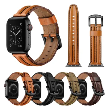 

Genuine Leather Band Loop Strap For Apple Watch 4 3 2 1 38mm 40mm Men Wonmen Leather Watch Band for iwatch 4 44mm