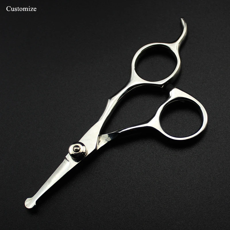 Customize logo 4 '' steel safe small Nose hair scissors makeup eyebrow cutting baby barber Eyebrows shears hairdressing | Красота и
