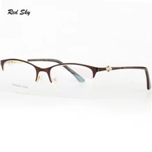 Оптические очки, оправа для очков, женские металлические полуоправы, очки для чтения, индивидуальные линзы, очки для близорукости, очки по рецепту