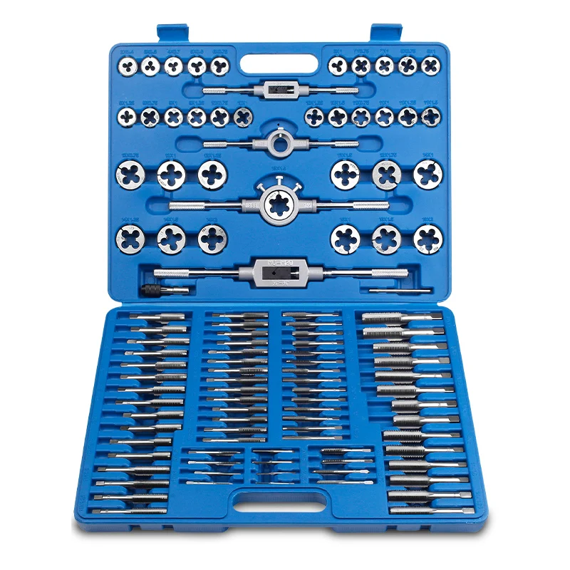 

110PCS/Lot M2 M18 Screw Nut Thread Tap & Die Tool Set with Wrench Handle Heavy Duty Hand Tool Kit Accessory High Quality