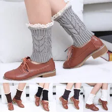 Женские кружевные носки с вырезами из шерстяной пряжи, короткие вязаные носки для ботинок, модные удобные и прочные носки для отдыха из мягкой кожи
