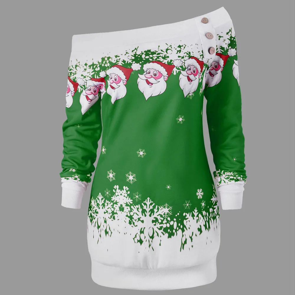 Merry Christmas, принт Санта-Снежинка, свитшоты для женщин, Осень-зима, топы с длинным рукавом, Женская Повседневная теплая толстовка размера плюс