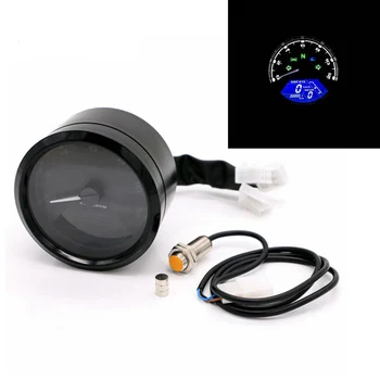 

Universal Motorcycle Dashboard Low Oil Alarm Dual Speed Anti-glare Full LCD Digital Motorcycle Odometer Speedometer Tachometer
