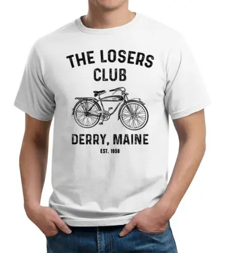 

The Losers Club IT Derry,Maine Movie T shirt Clown inspired tee IT Pennywise Man Fashion Round Collar T Shirt top tee