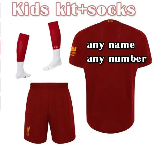 19 20 Детский комплект Liverpoolea jersey M. SALAH FIRMINO MANE VIRGIL HENDERSON ROBERTSON KEITA/Детский комплект Футбольная Футболка - Цвет: kids