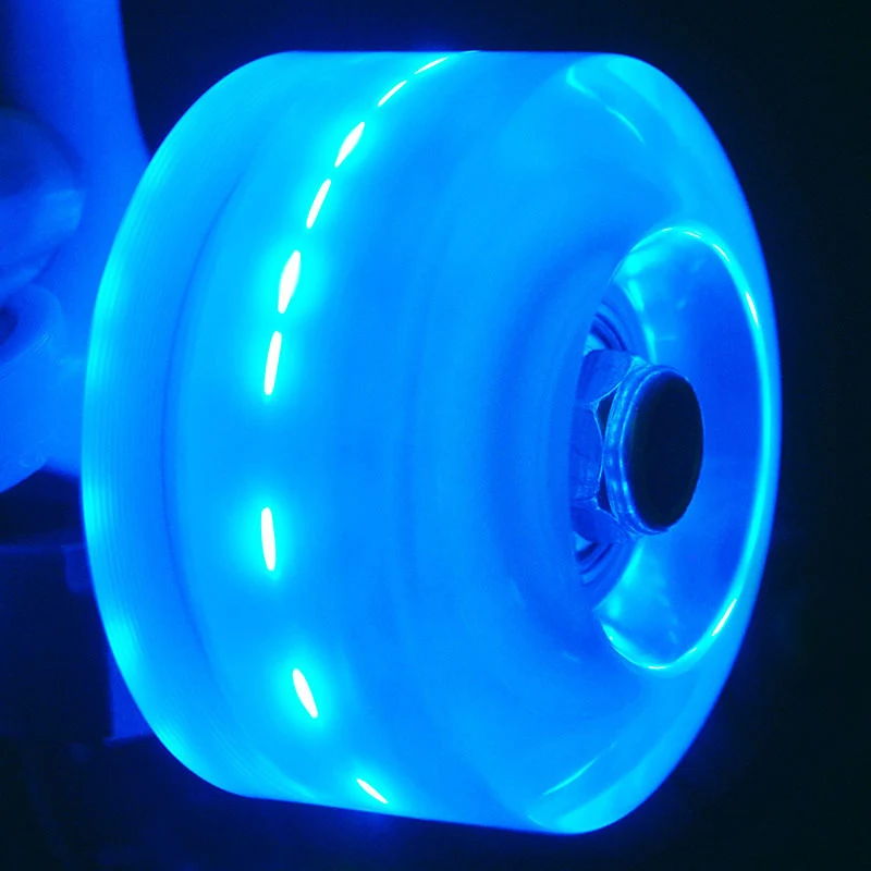 

4pcs Luminous Light Up Roller Skate Wheels with Bearings Roller Skates Accessories WHShopping