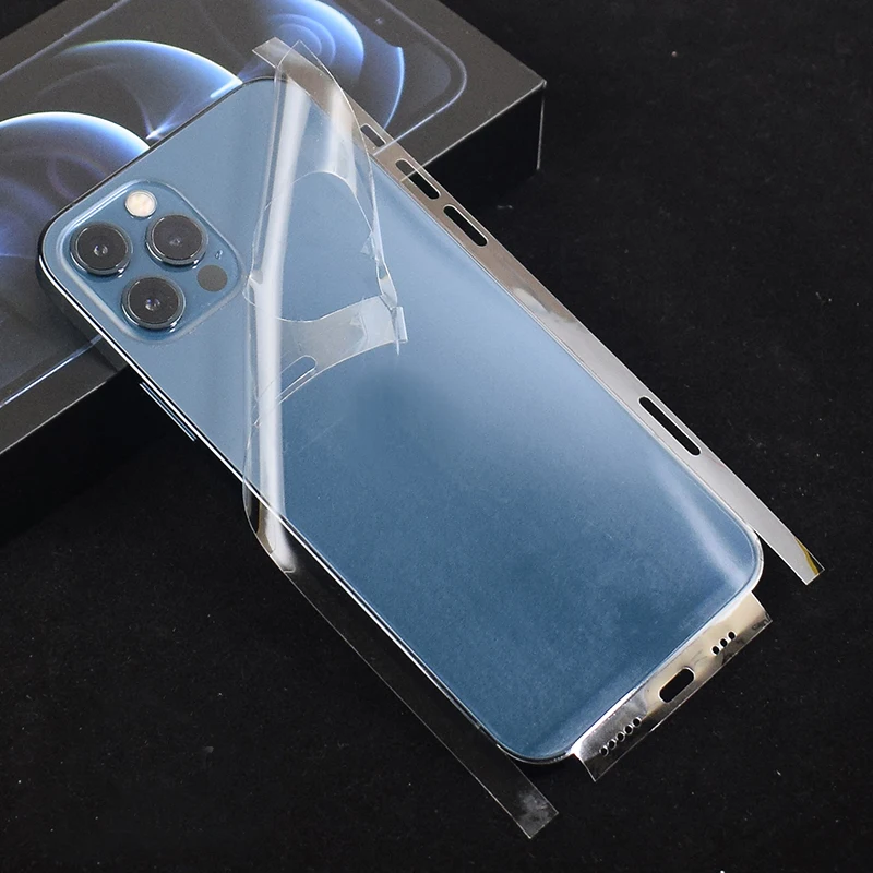 Прозрачная 3D пленка из углеродного волокна наклейка для телефона iPhone 12 Pro MAX Mini 11 XS