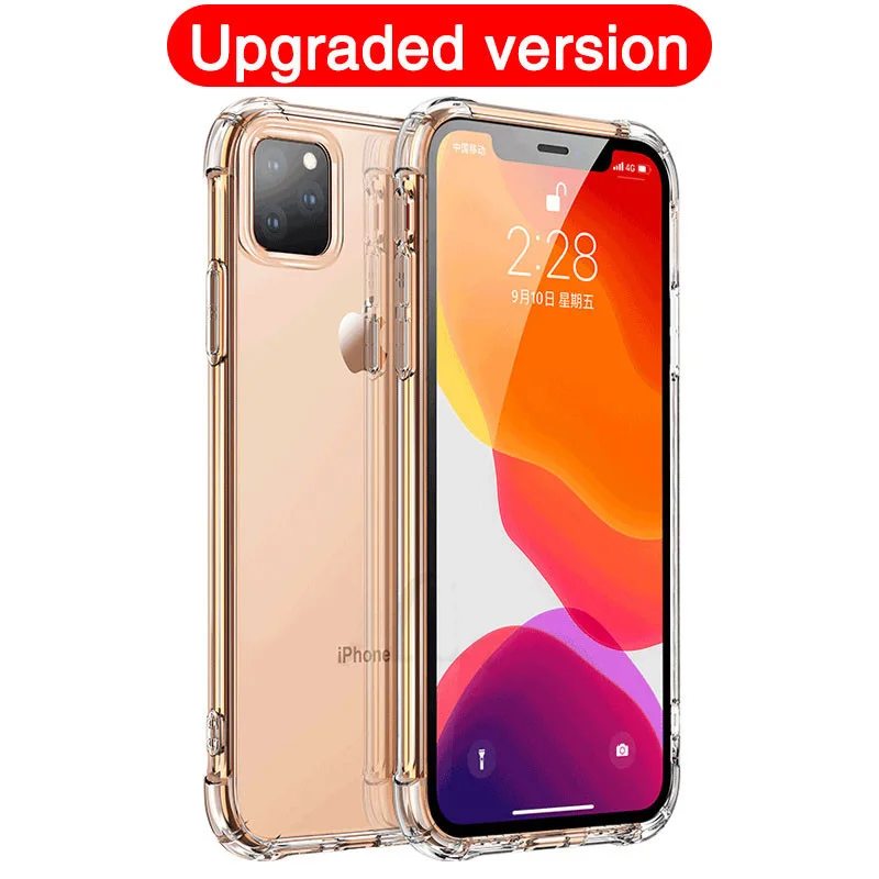 Роскошный противоударный прозрачный силиконовый чехол для iPhone 11 x xr xs max 11 Pro max 7 8 6 6s plus чехол Прозрачная защитная задняя крышка - Цвет: Бежевый
