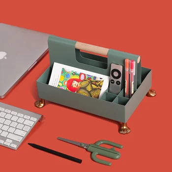 

Nordic Portable Desktop Stationery Storage Box Decoration Debris Remote Control Multi-function Finishing Rack Fruit Beveragetray