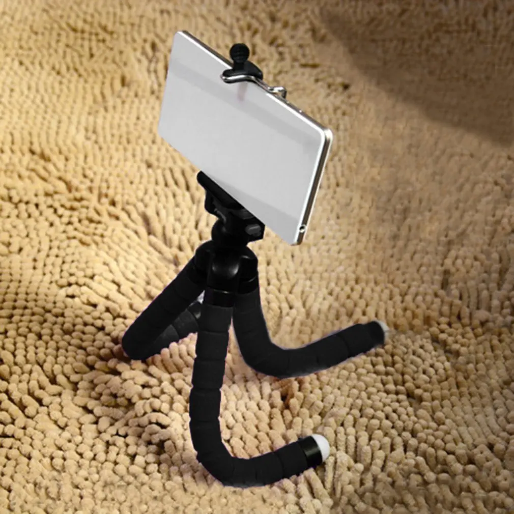 Mini Portable Flexible Sponge Holder Octopus Tripod Bracket Stand Mount Monopod Camera Phone Photography Holder