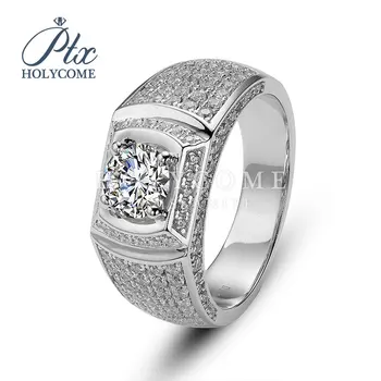 

925 Sterling silver moissanite ring bezel setting round shape 2020news jewelry customized jewelry wholsale accpect letterling