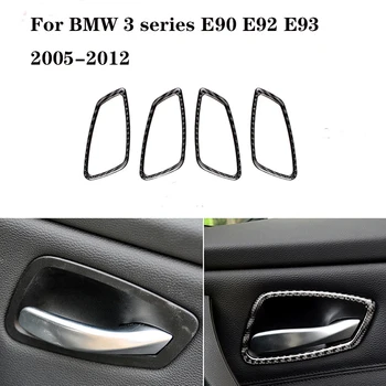 

Car Carbon Fiber Sticker For BMW E90 E92 E93 3 Series 2005-2012 Accessories Interior Door Handle Cover Trim Door Bowl Decals