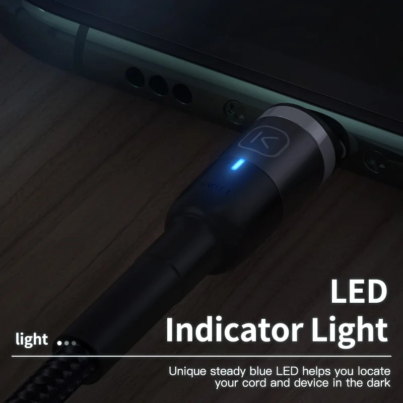 KUULAA Magnetic Micro USB Type C Cable For iPhone Xiaomi Android Mobile Phone Fast Charging USB Cable Magnet Charger Wire Cord