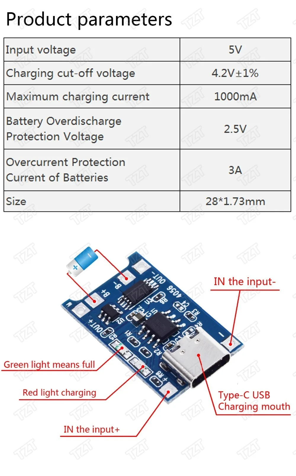 GREATZT type-c/Micro USB 5V 1A 18650 TP4056 модуль зарядного устройства литиевой батареи зарядная плата с защитой двойные функции 1A L