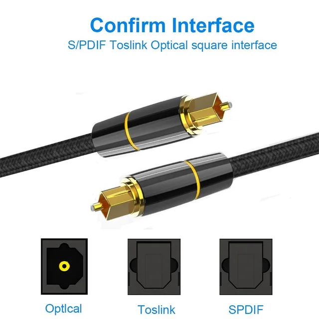 EMK Cavo Audio Ottico Toslink 6 Metri – S/PDIF Digitale Per TV E Soundbar – Connettori Placcati Oro 24K – Colore Blu