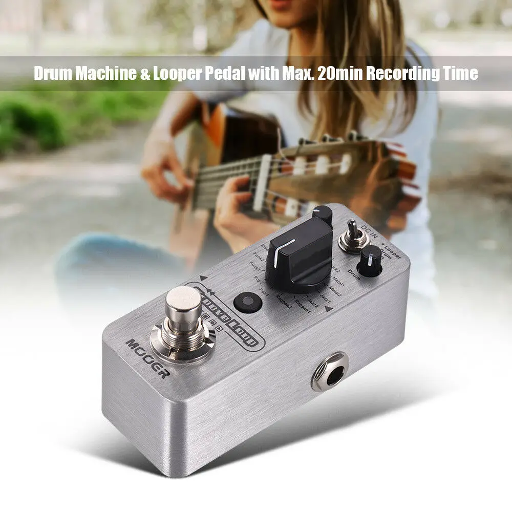 Mooer Groove Loop Drum Machine Pedal Loop Station Chitarra Music Looper Switcher Chitarre Elettriche Musicali Sintetizzatore 20 Min