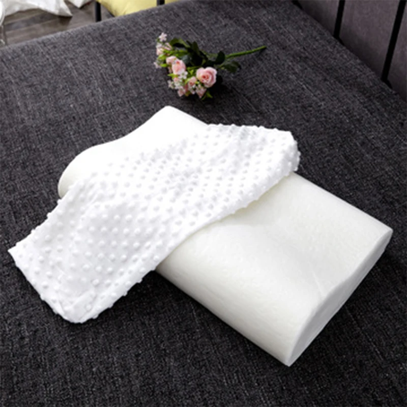 New White Sleep Pillow Memory Pillow Core Slow Rebound Health Promotion Sleep Pillow Comfortable Velvet Cotton Core Pillow