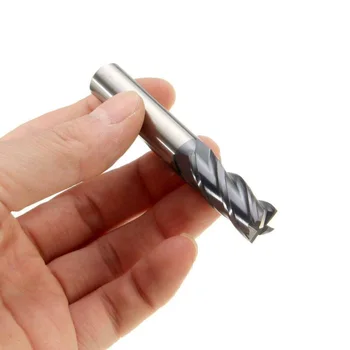 

12MM Tungsten Carbide End Mill 4 Flute Shank Drill HRC50 75MM Length Flat Bottom For Home DIY Tool