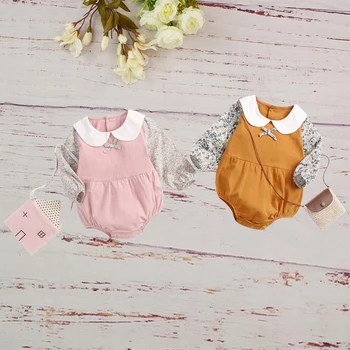 

new fashion toddler onesies clothes spring autumn long sleeve newborn baby girl outfits floral children infant jumpsuit rompers