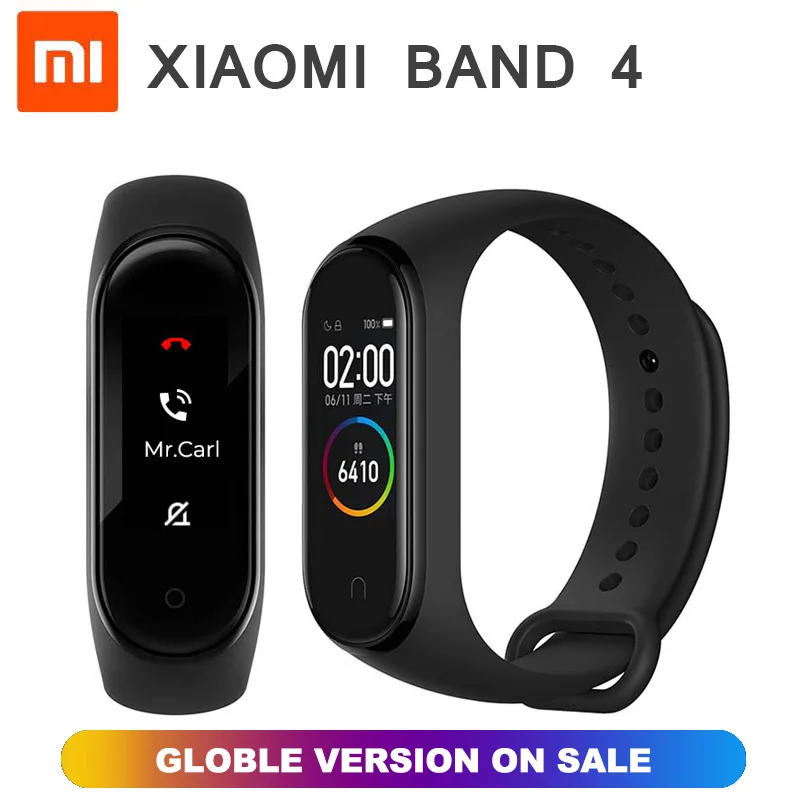 Оригинальная версия, Xiaomi mi, 4 цвета, экран, Bluetooth 5,0, смарт-браслет, 4 браслета, пульсометр, фитнес-трекер, mi Band