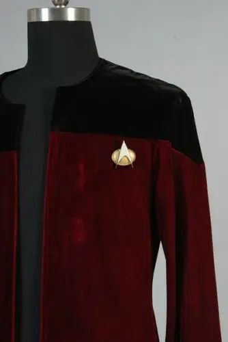 Бархатная куртка для косплея Star Cosplay Trek Picard Black Red костюм Мужское пальто взрослых