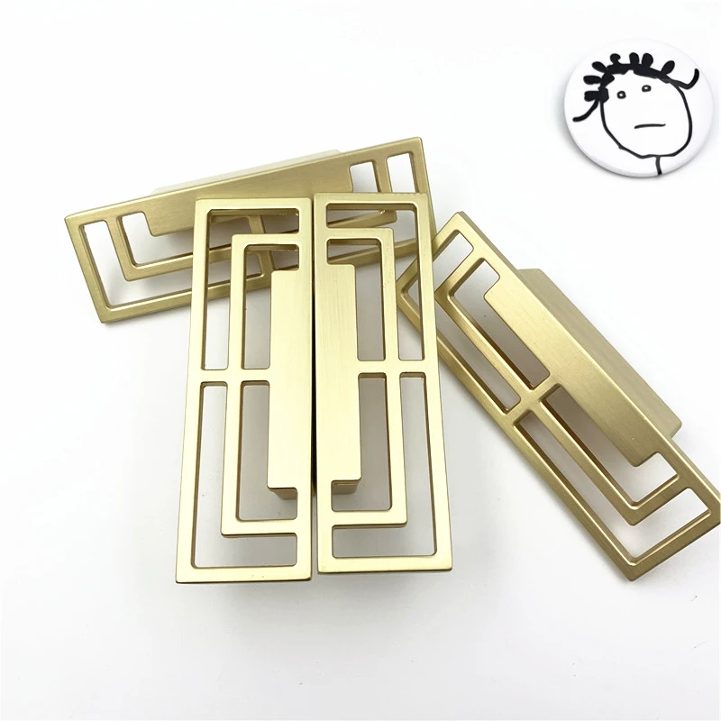 

LCH Ancient Chinese Style Newly Zinc Alloy Gold Copper Color Handle Cabinet Drawer Pull Knob Door Pull Statistical Hardware