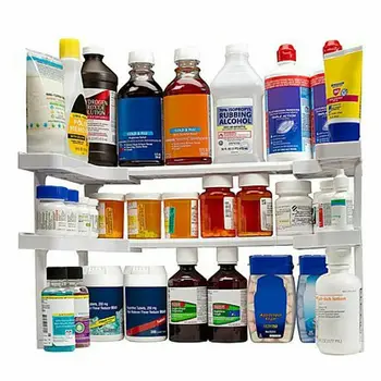 

New Multi-function Adjustable Kitchen Bathroom Rack Stackable Storage Organizer Shelving Spice Jar Shelf Accessoriy