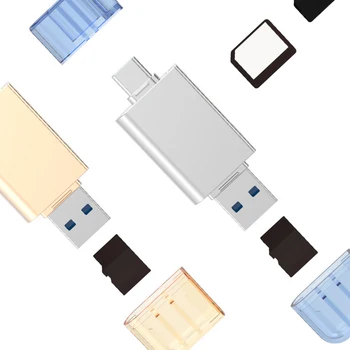 

2 In 1 USB3.0 NM Card Reader Type-C to Micro SD/USB Card Reader For Phone/PC Use Nano Memory Card Read For HUAWEI NM Card