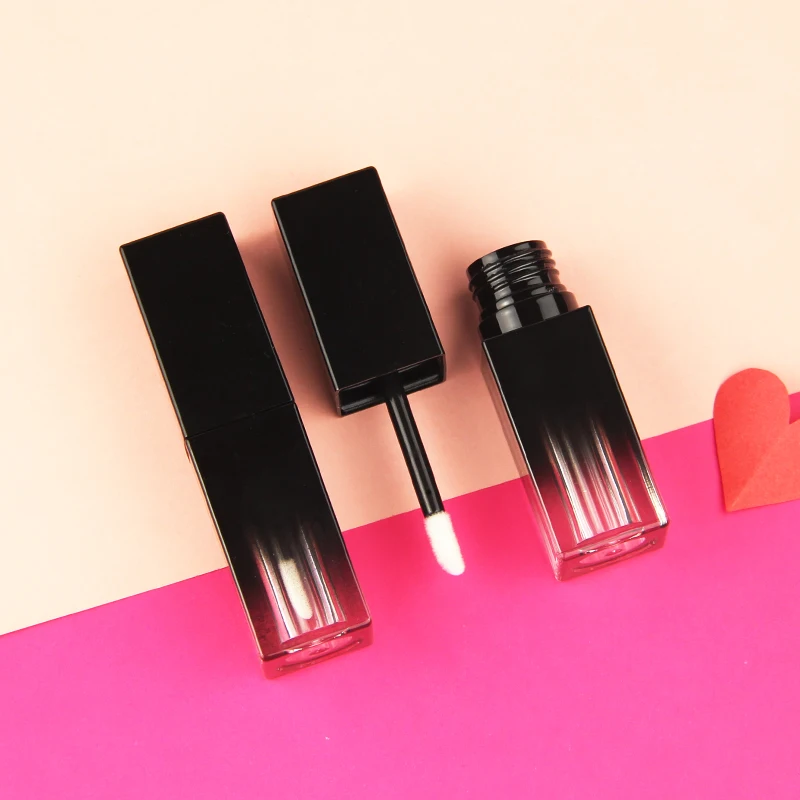black 10/30/50pc Black Gradient Square Lip Gloss Bottle Empty Makeup DIY Lip Glaze Tube Cosmetics Container Lipgloss Shell Packaging - Цвет: black