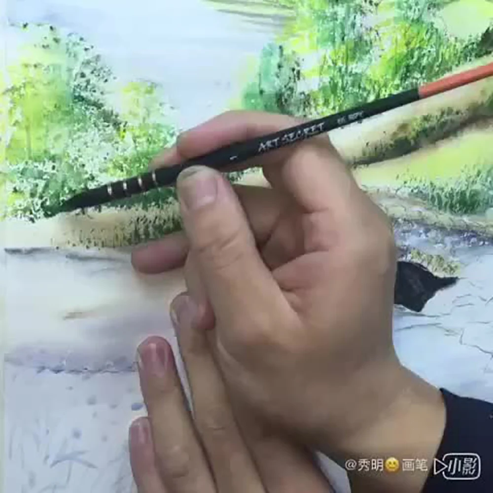 ArtSecret High-Grade Anti-Drop Squirrel Hair Watercolor Painting Brush 1PC Black&Red Fat Mop Hook Pen Round Head  65RPY 4