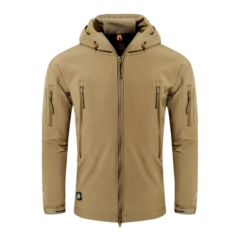 Акула кожа мягкая оболочка V4 на открытом воздухе Военная тактическая куртка мужская водонепроницаемая ветрозащитная куртка охотничья камуфляжная армейская одежда