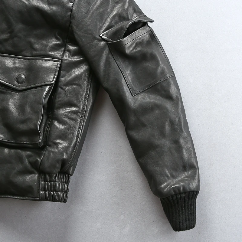 80% OFF 1719Q Read Description! quality super warm genuine sheep skin duck down leather jacket mens sheep leather duck down coat