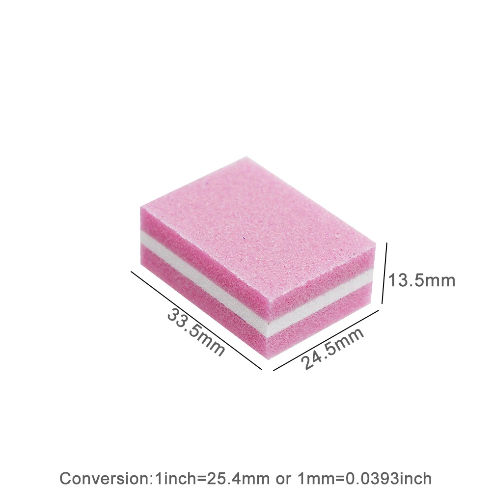 20 шт. мини прямоугольная двойная пилка для ногтей Губка Полировка Ногтей блок Красочные Портативные пилки полировщик ногтей инструменты для маникюра