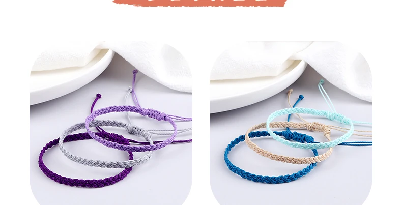 Adjustable Wax Thread Braided Bracelet for Women Men Handmade Colorful Tibetan Buddha Lucky Bracelets & Bangles Bohemian Jewelry