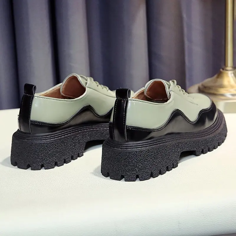 redondo all-match sapatos de plataforma rendas até
