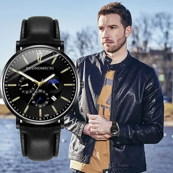 

ECONOMICXI Watch For Men Watch Quartz Mens Watches Automatic Date Dial Clocks Male relojes hombre zegarek meski horloges mannen