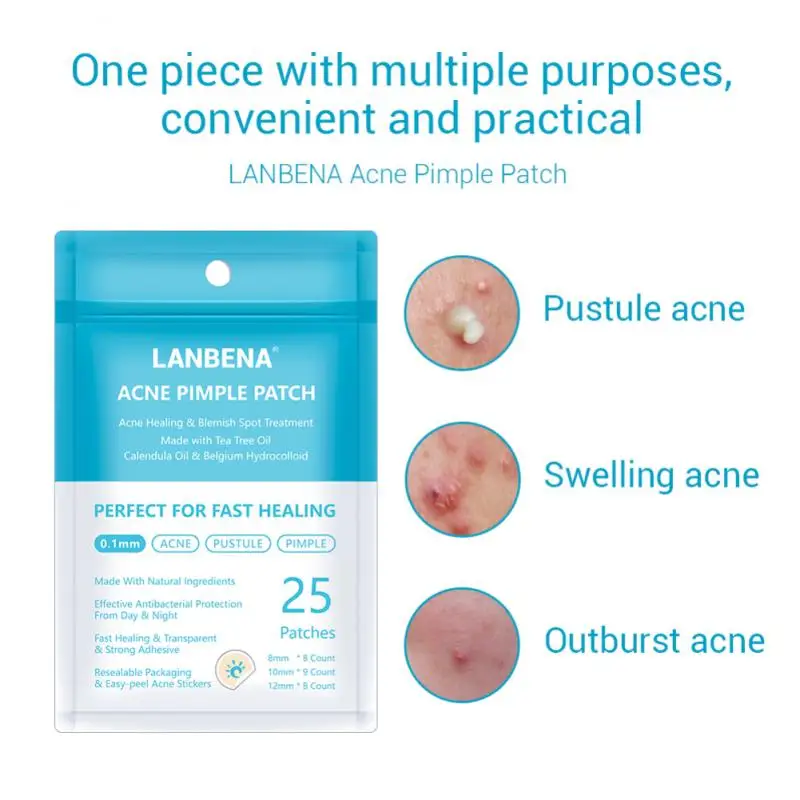 Acne Remover 25pcs/28pcs Day + Night Tea Tree Extract Acne Removal Pimple Patch Invisible Stickers Acne Pimple Removal TSLM1