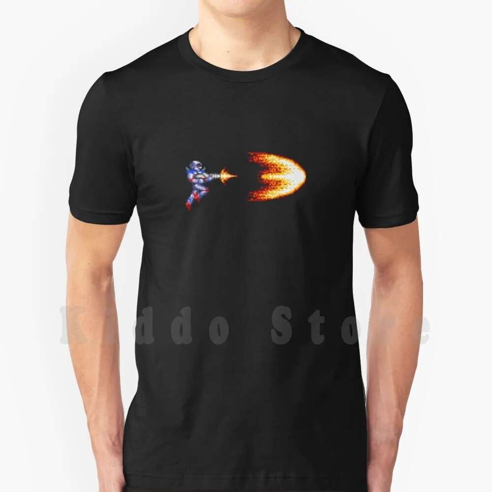 Turrican 2 Laser T Shirt Fai Da Te Big Size 100% Cotone Turrican Turrican 2 Pixel Arma Laser Amiga Sparatutto Pixelart Retrogaming