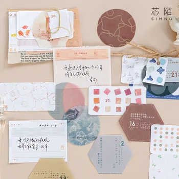 

JIANWU 30 sheets sky debris series Creative Various paste note practical student memo pad Message journal School supplies