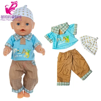 

43 cm baby doll boy clothes set suitable for 17 inch doll outfit baby girl gift toys wear