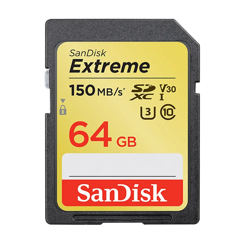 SanDisk, экстремальный Pro/Ultra, флешка sd card флешки 64 ГБ, sd-карта, карта памяти, 32 ГБ, флеш-карта, 128 ГБ, 16 ГБ, класс 10, U3, для камеры 1080p 3D, Full HD карта памяти карты микро сд карты памяти скидки - Емкость: SDXVE 150MB 64GB