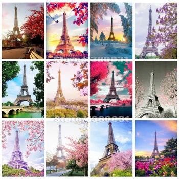 

Diamond Painting Scenic Paris Handmade Diamond Embroidery Scenery Home Decoration Needlework Picture Of Rhinestones Gift CC1813