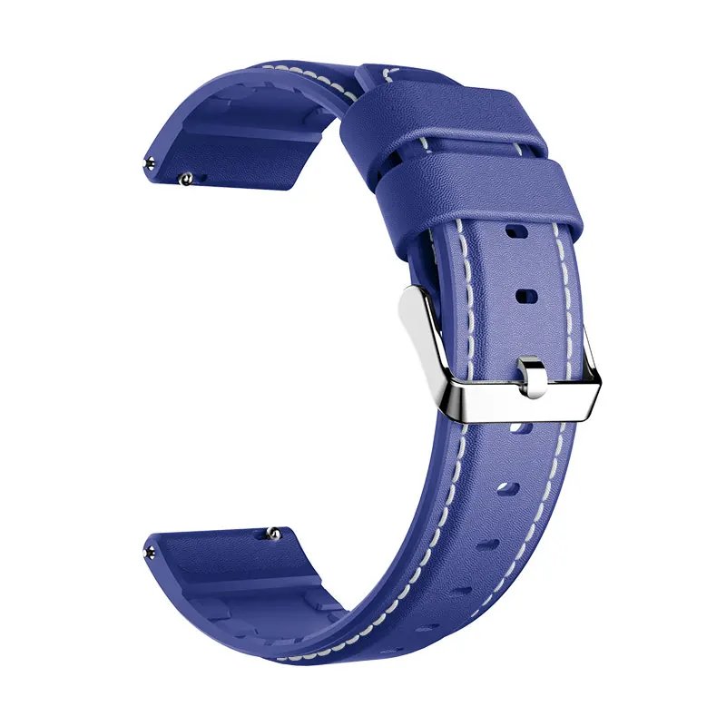 ТПУ+ кожа 22 мм ремешок-браслет для Xiaomi Huami Amazfit GTR 47 мм Смарт-часы сменный Браслет для Amazfit Stratos 2 2S