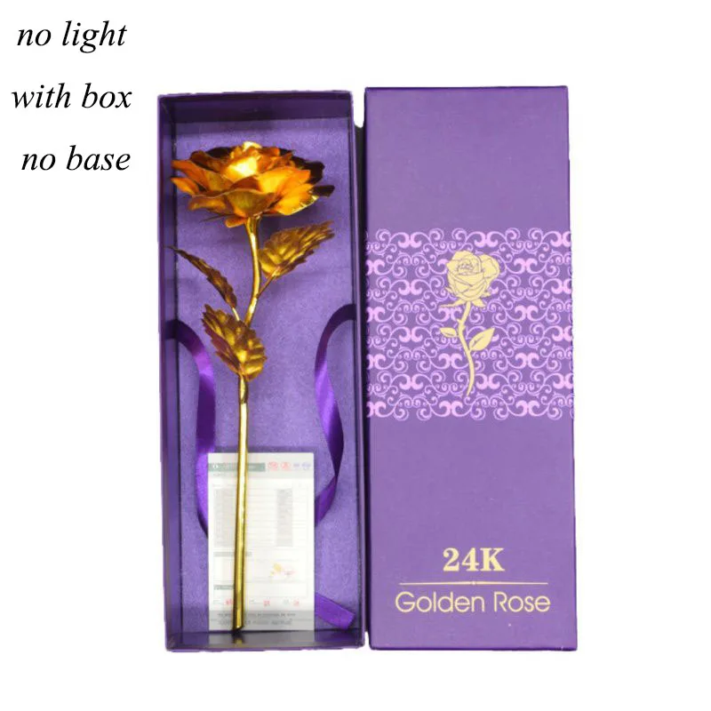 Любовь освещение Роза 24K покрытая фольгой розовое золото роза длится навсегда любовь Свадебный декор любовник освещение Роза - Цвет: RL0311J1