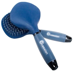 Cavassion horse mane comb Silicone protective handle  Comfortable and non-slip brushing horse tool Horse washing tools