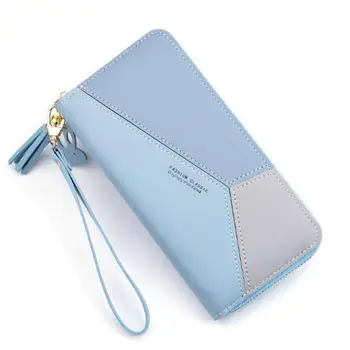 

Luxury Brand Leather Wallets Women Phone Clutch Wallets Female Long Zipper Coin Purse Credit Card Holder Tassel Design Money Bag